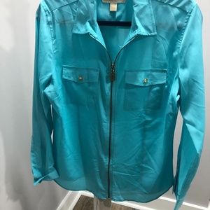 Michael Kors Zipper Front Blouse